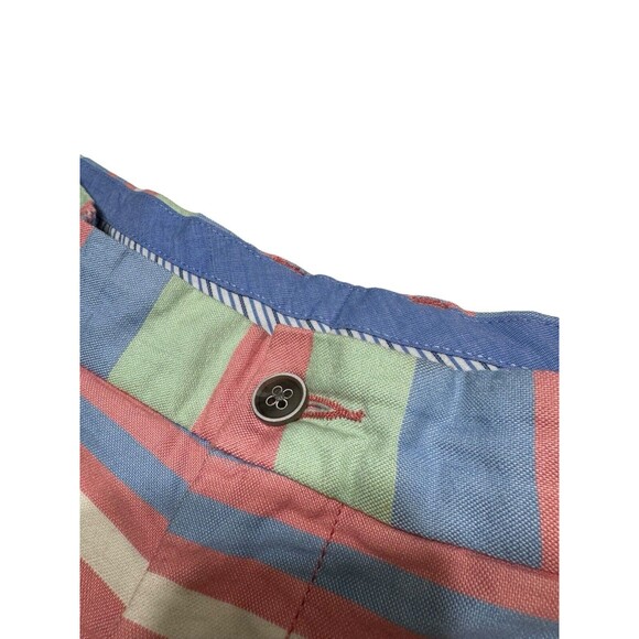 Peter‎ Millar Chino Golf Shorts Men’s Size 36 Pastel Horizontal Stripe - Picture 3 of 9